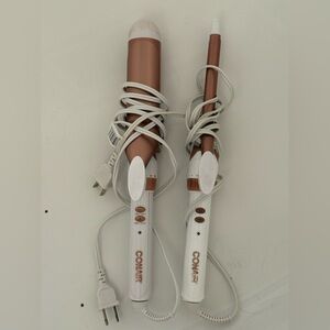 Conair Rose Gold Hair Curling Iron Set - 1/2” and 1-1/2”.